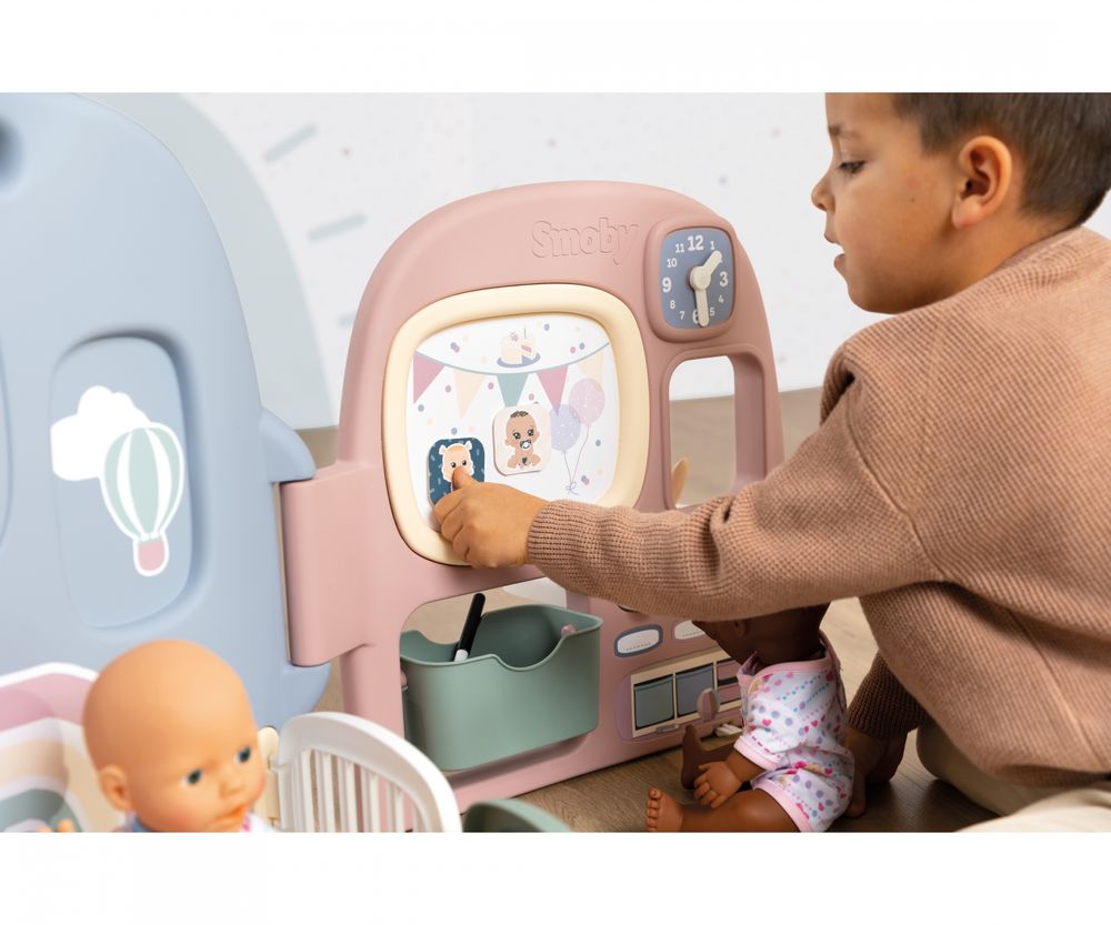 Ігровий центр Smoby Toys Baby Care Дитячий центр по догляду за лялькою 5 в 1 з аксес. 240307