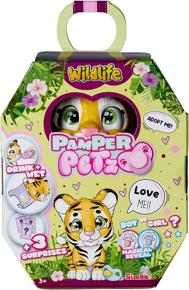 Игровой набор Simba "Pamper Petz Тигренок" что пьет и писает с цветной лапкой (5953575)