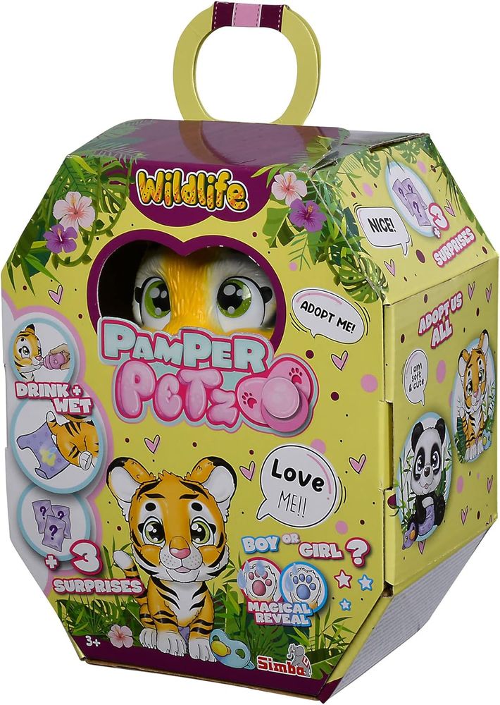 Игровой набор Simba "Pamper Petz Тигренок" что пьет и писает с цветной лапкой (5953575)