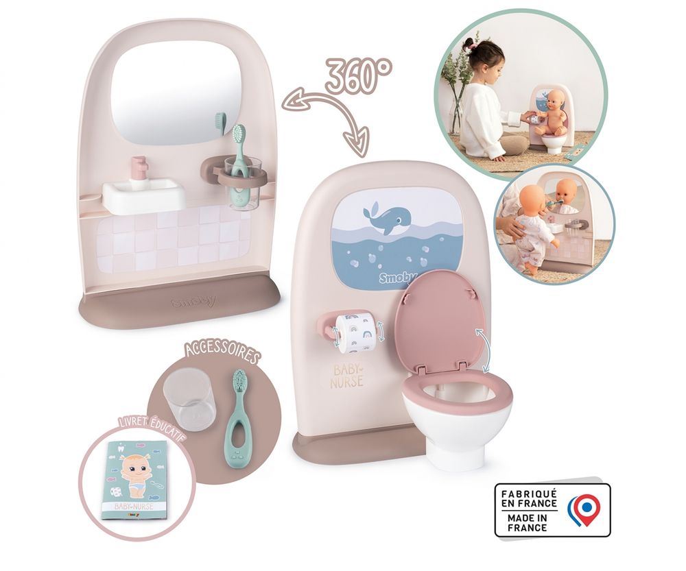 Ігровий центр Smoby Toys Baby Nurse Ванна кімната для ляльки 220380
