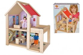 Ляльковий будиночок двоповерховий Eіchhorn з 2 ляльками та аксес., 3 +, 100002501
