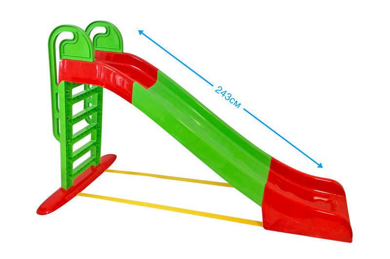 Дитяча гірка для катання велика 243 см зелена з червоними вставками Doloni Toys 014550/1 Долоні